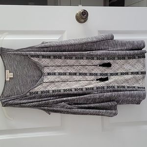 Style & Co. Ladies beautiful cold shoulder Rayon Sweater Marled Grey